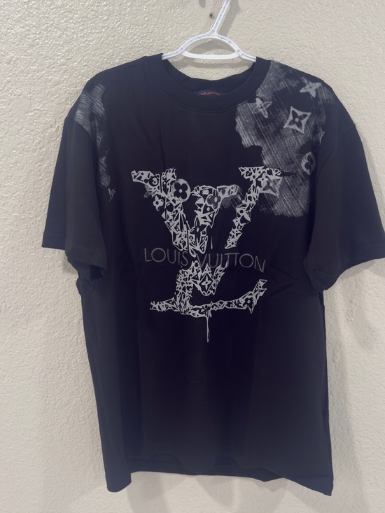 Louis Vuitton Other - Louis Vuitton Black T-Shirt with White Monogram Graphic